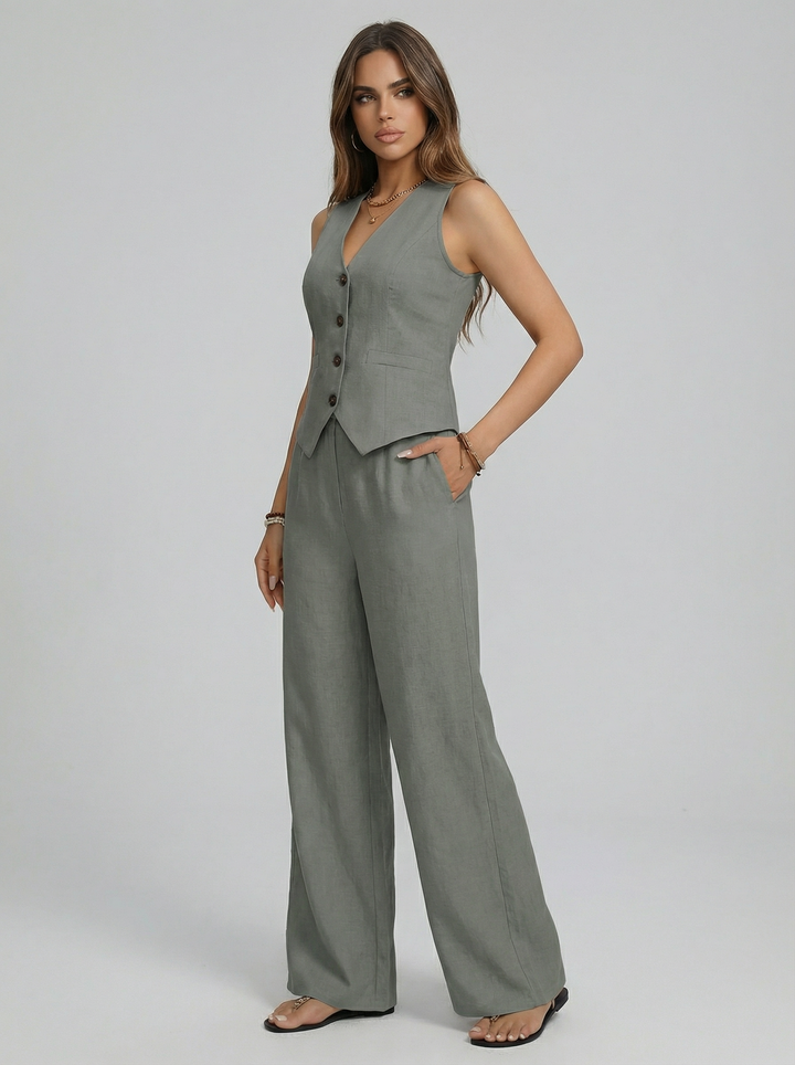 Sofia | Refined Vest Two Piece Set