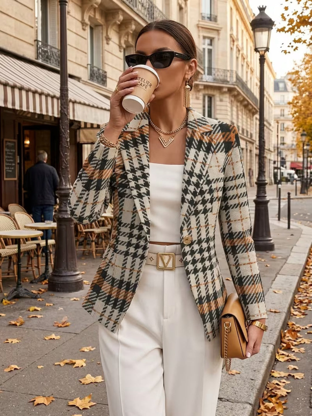 Diane | Houndstooth Blazer