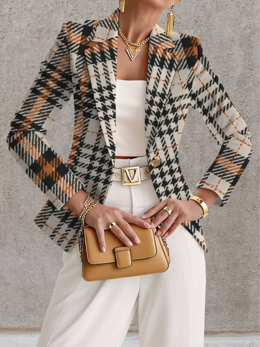 Diane | Houndstooth Blazer