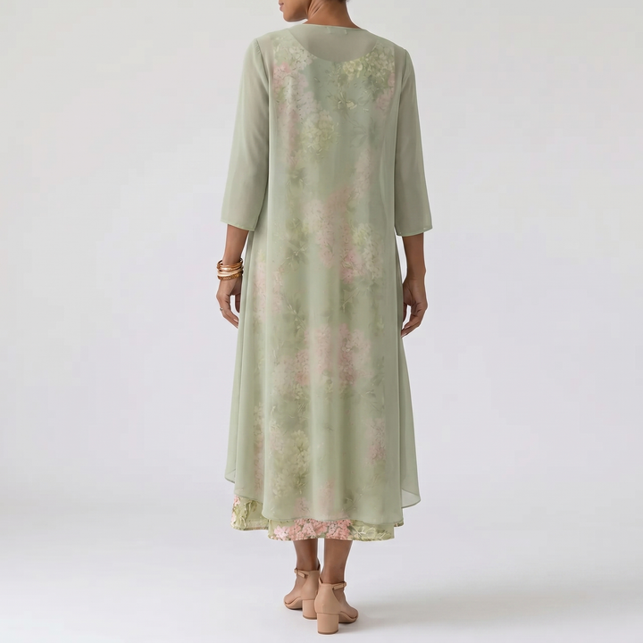 Lilliana | Botanical Garden Layered Midi Dress
