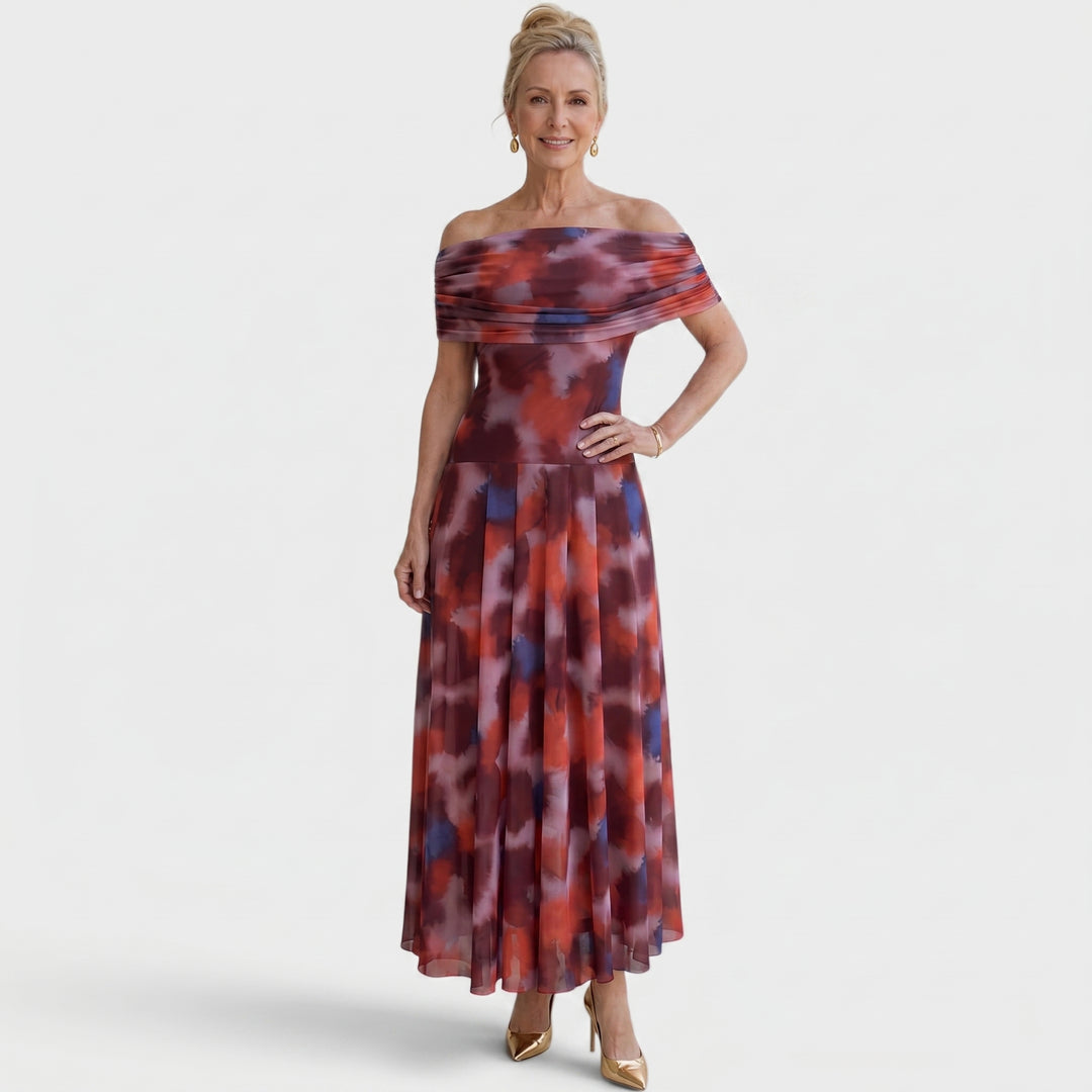 Rosalie | Off-Shoulder Evening Maxi Dress