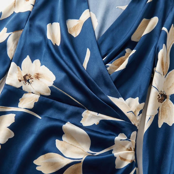 Sapphire Rose | Floral Wrap Midi Dress