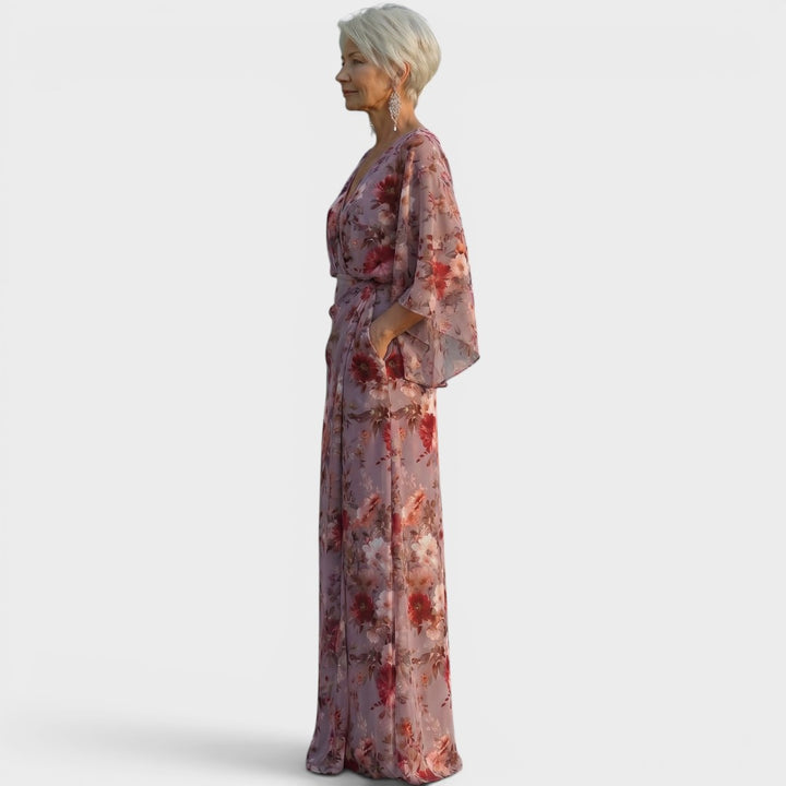 Rosalie | Floral Wrap Waist Maxi Dress