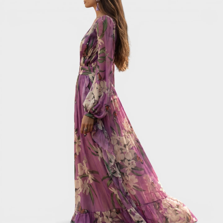 Amara | Floral Long Sleeve Maxi Dress