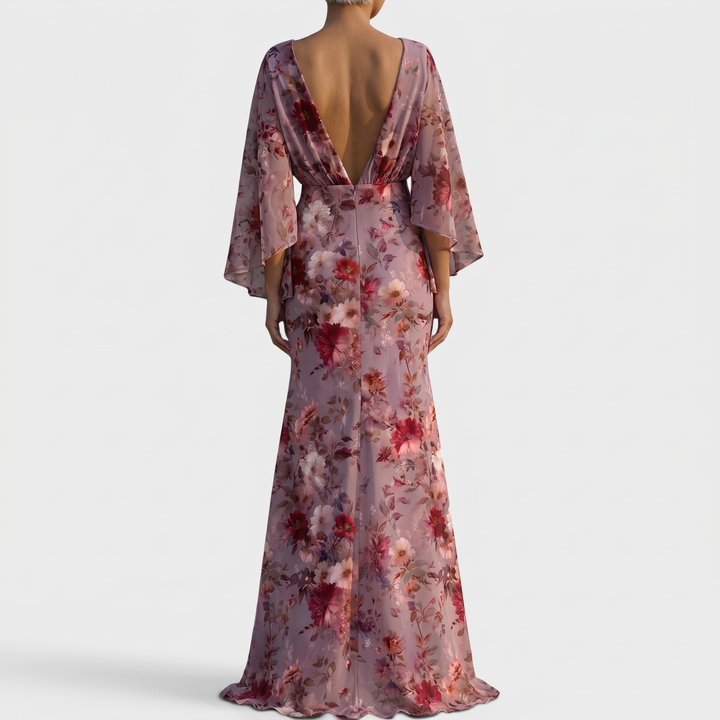 Rosalie | Floral Wrap Waist Maxi Dress