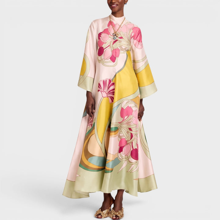 Seraphina | Artistic Floral Maxi Caftan Dress