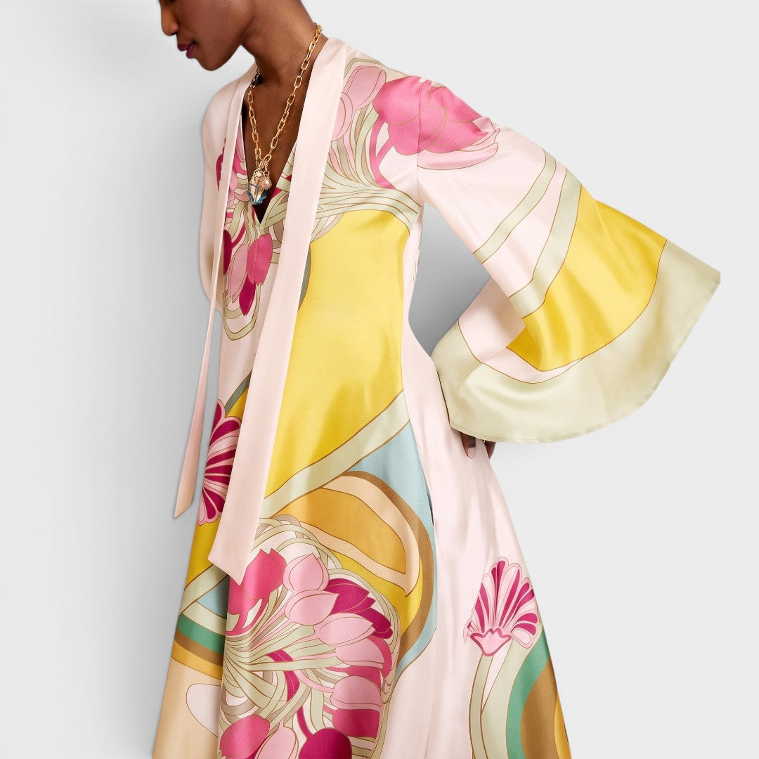Seraphina | Artistic Floral Maxi Caftan Dress