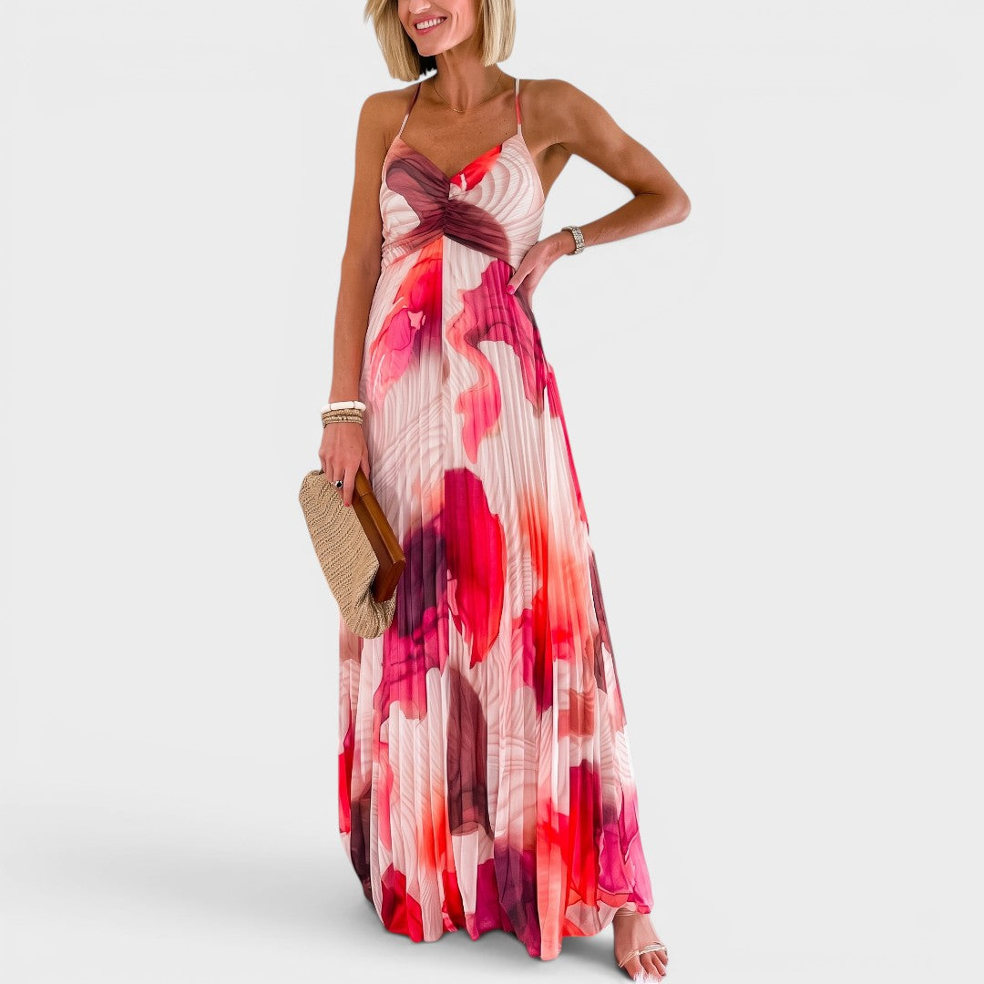 Rosalie | Watercolor Floral Maxi Sundress
