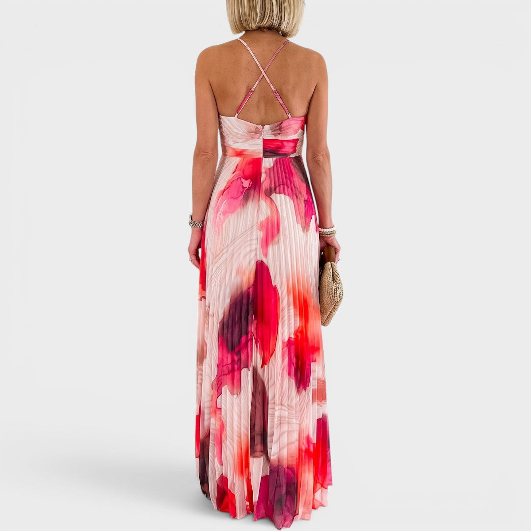 Rosalie | Watercolor Floral Maxi Sundress