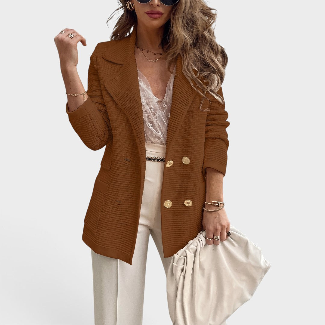 Sienna | Elegant Knit Double-Breasted Cardigan