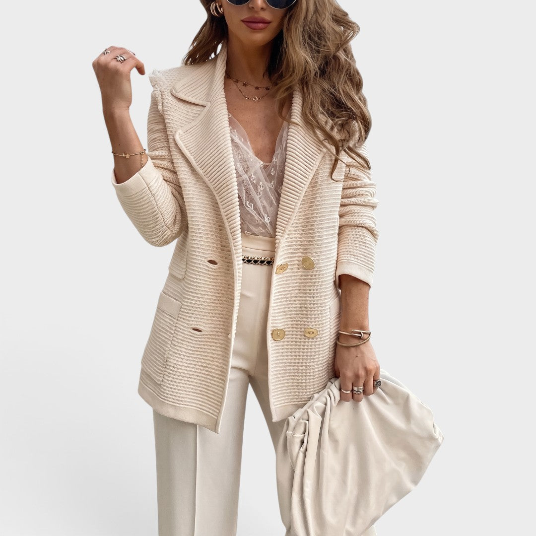 Sienna | Elegant Knit Double-Breasted Cardigan