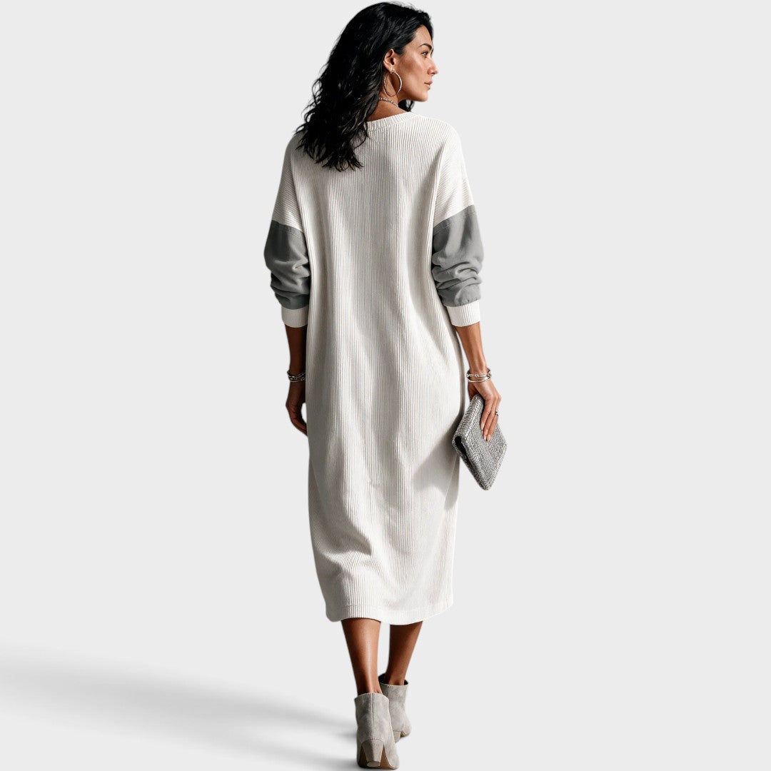 Harper | Colorblock Pocket Midi Dress