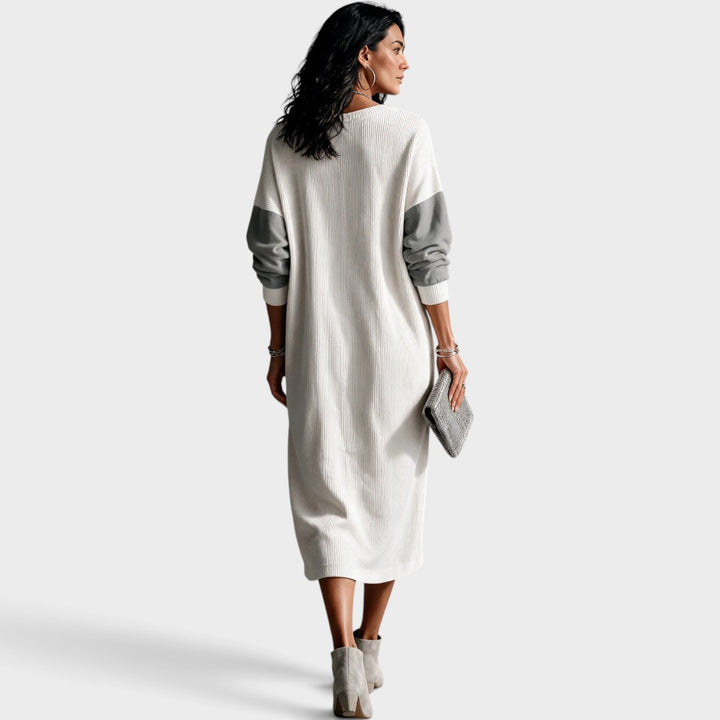 Harper | Colorblock Pocket Midi Dress