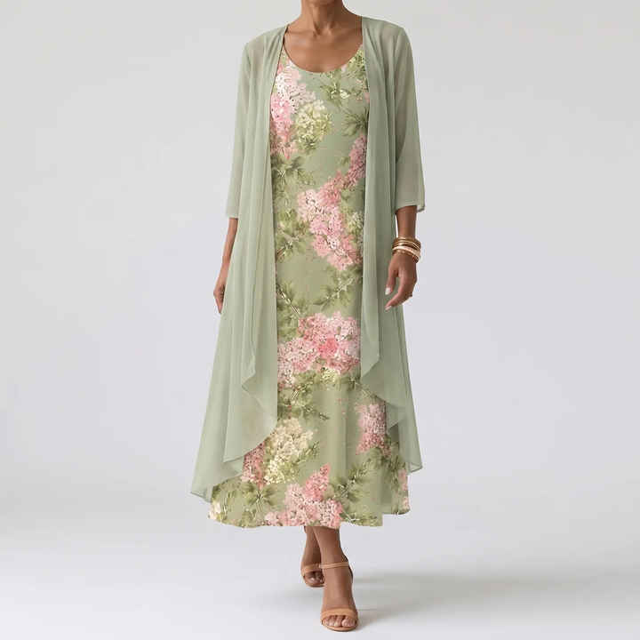 Lilliana | Botanical Garden Layered Midi Dress