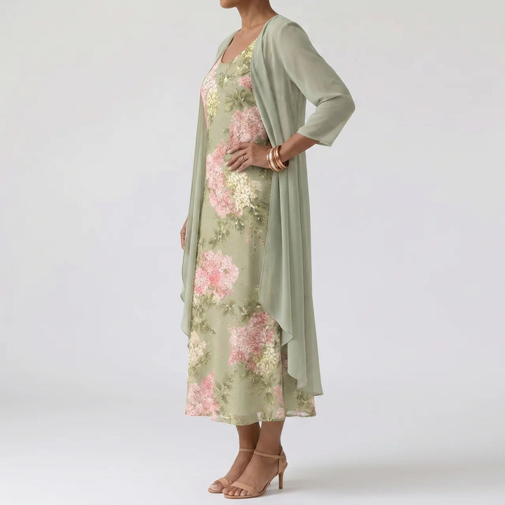 Lilliana | Botanical Garden Layered Midi Dress