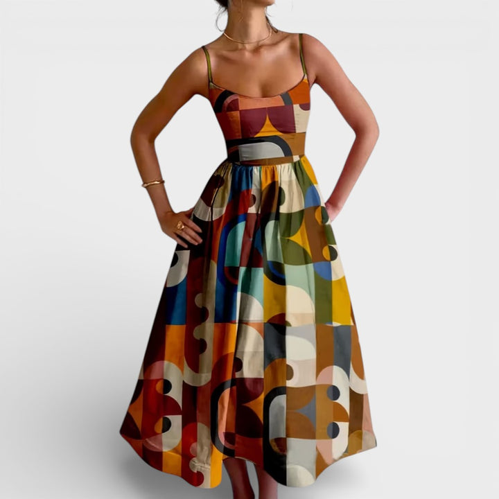Eleanor | Spaghetti Strap Midi Dress