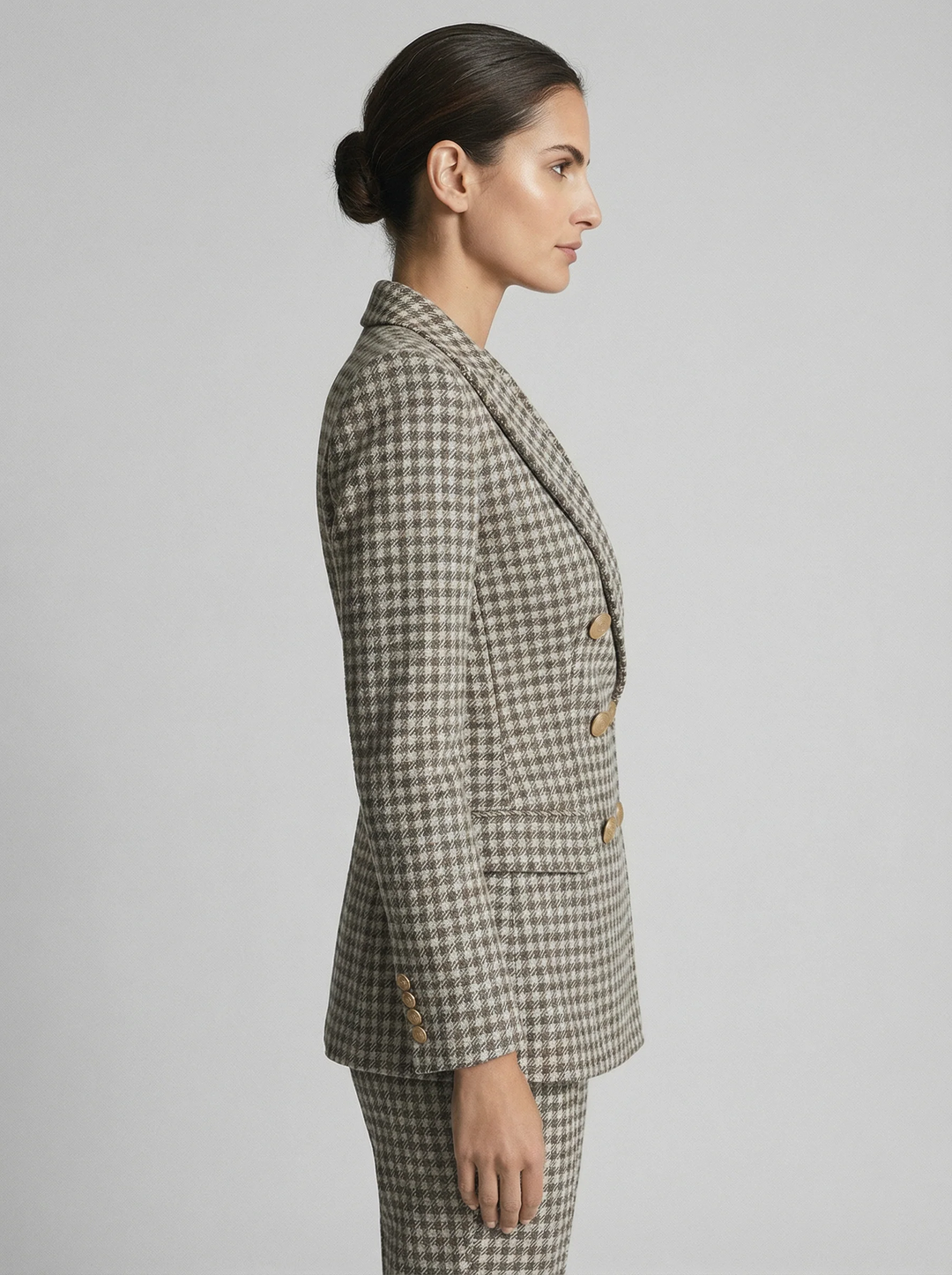 Olivia | Elegant Plaid Tailored Set