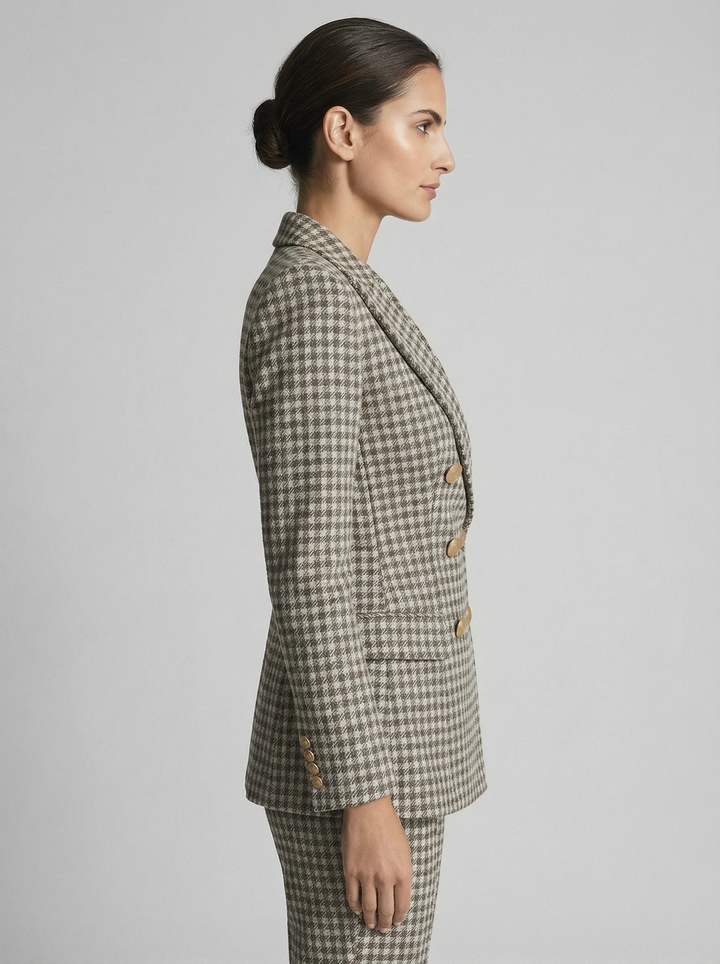Olivia | Elegant Plaid Tailored Set