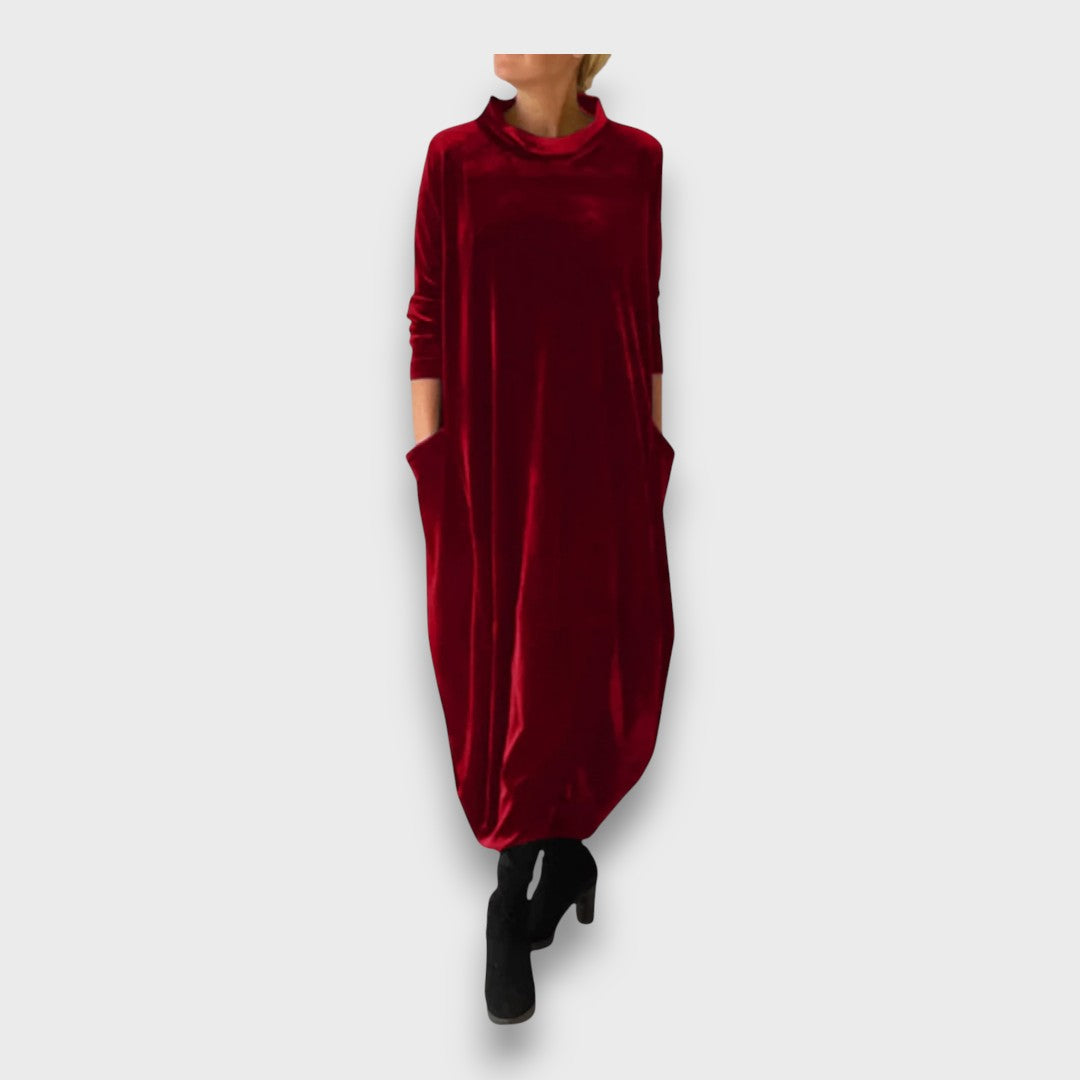 Éloura | Velvet Elegant Maxi Dress