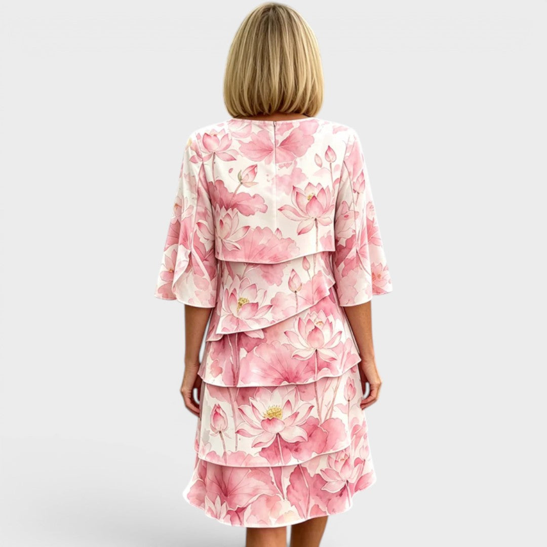 Grace | Layered Floral Midi Dress