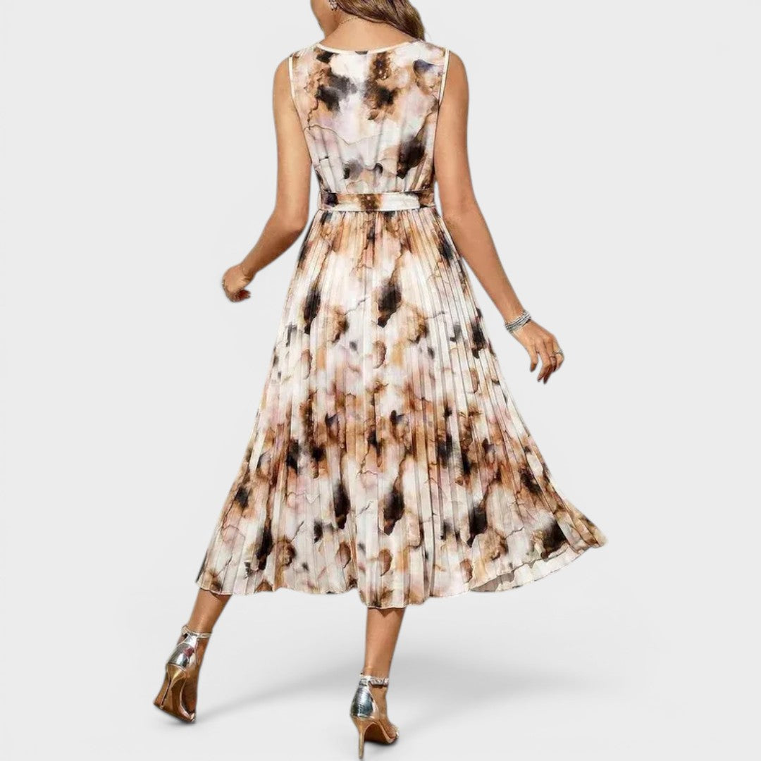 Aurora | Elegant Pleated Midi Dress