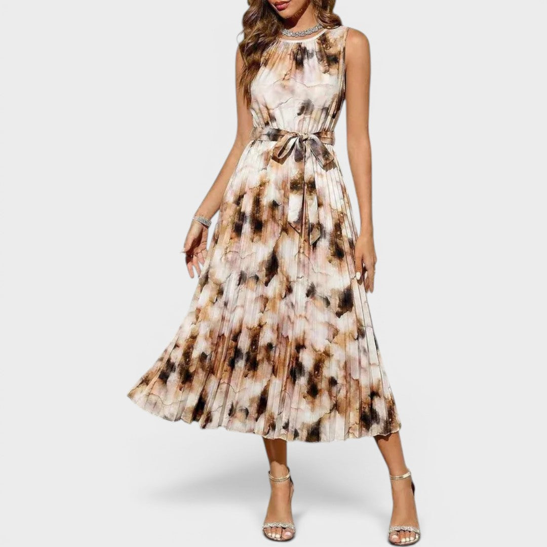 Aurora | Elegant Pleated Midi Dress