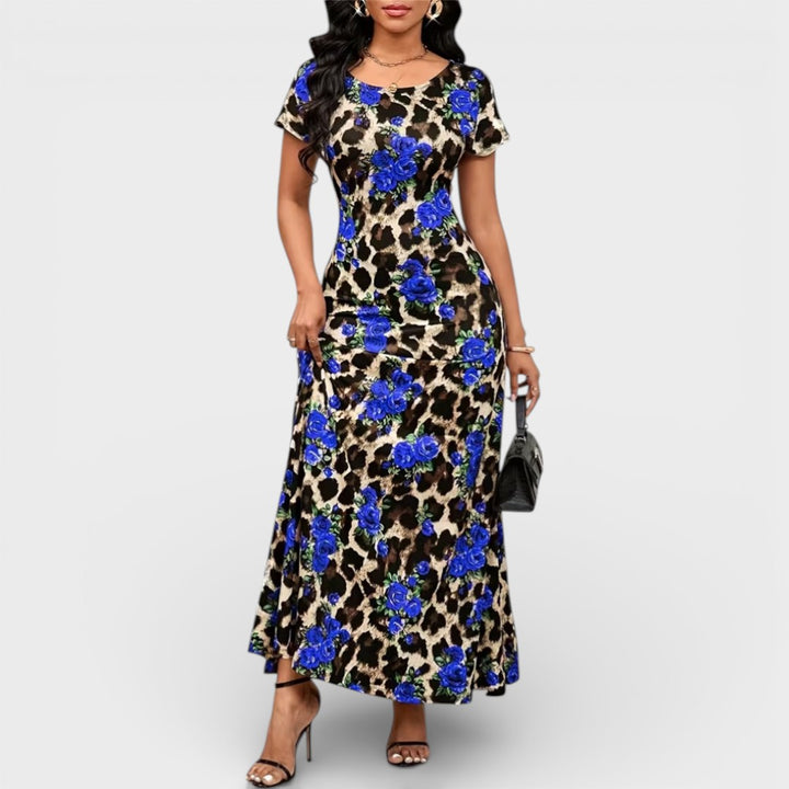 Bella | Floral Leopard Maxi Dress