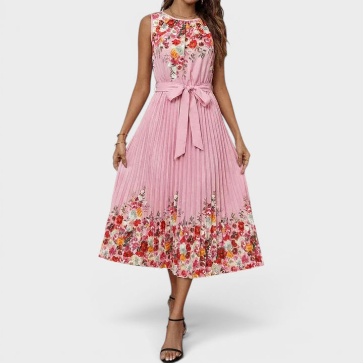 Aurora | Elegant Pleated Midi Dress