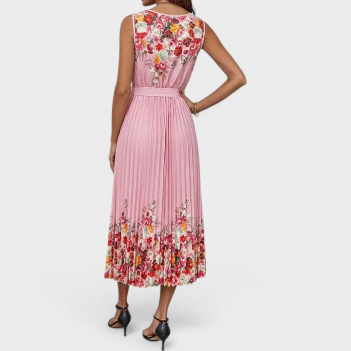 Aurora | Elegant Pleated Midi Dress