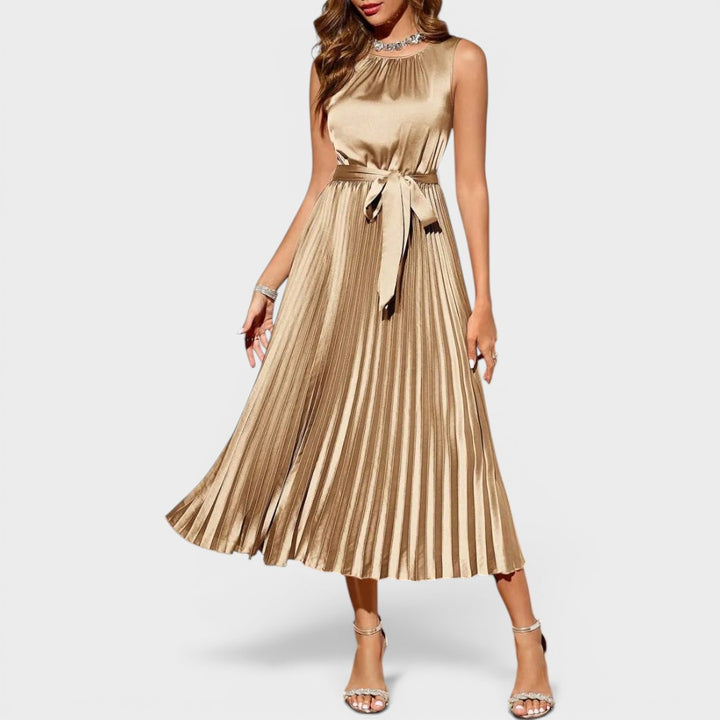 Aurora | Elegant Pleated Midi Dress