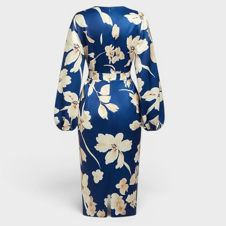 Sapphire Rose | Floral Wrap Midi Dress