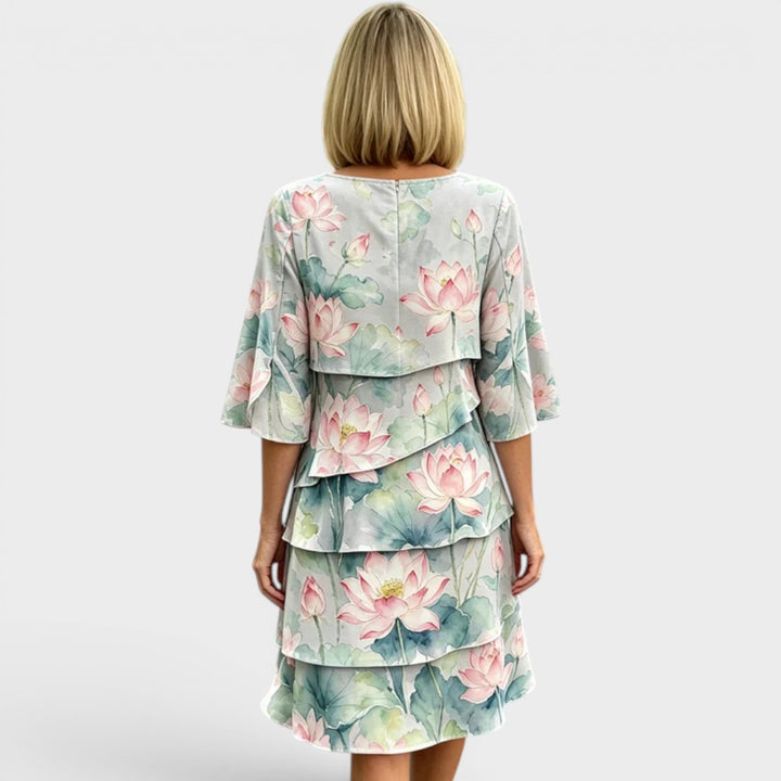 Grace | Layered Floral Midi Dress