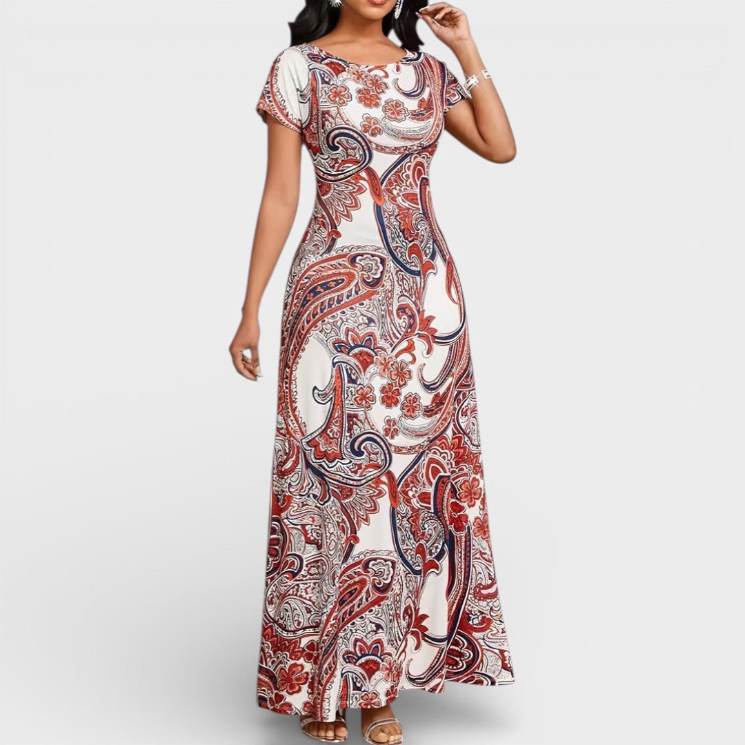 Bella | Floral Leopard Maxi Dress