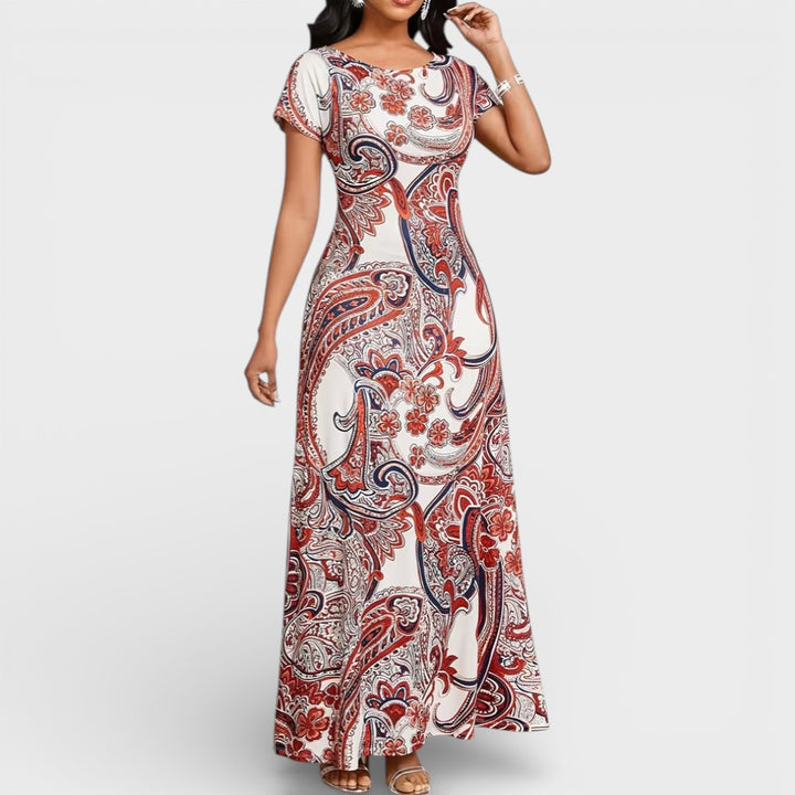 Bella | Floral Leopard Maxi Dress