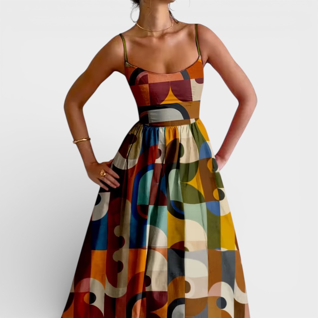 Eleanor | Spaghetti Strap Midi Dress