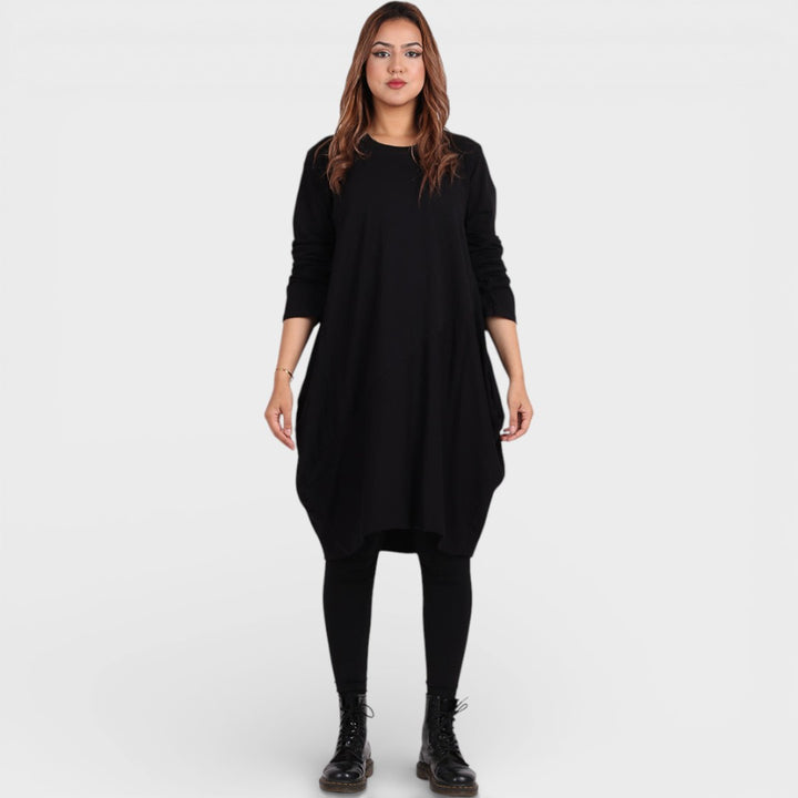 Jeda | Plain Side Pockets Dress
