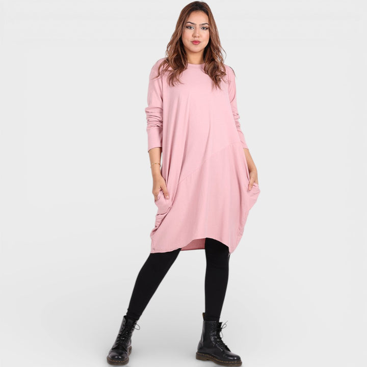 Jeda | Plain Side Pockets Dress