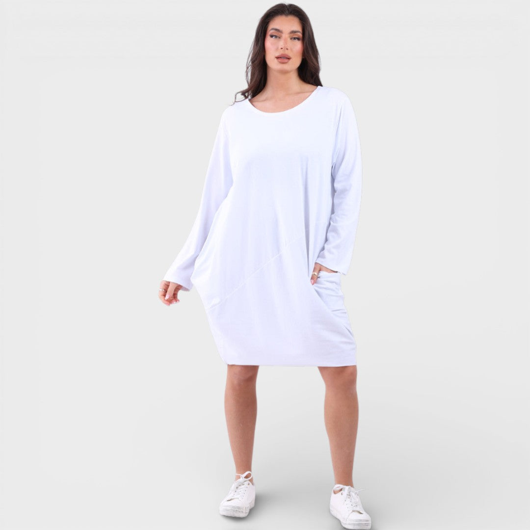 Jeda | Plain Side Pockets Dress