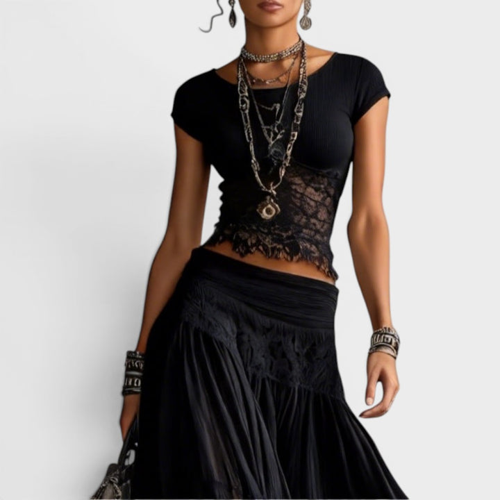 Seraphine | Bohemian Lace Maxi Set