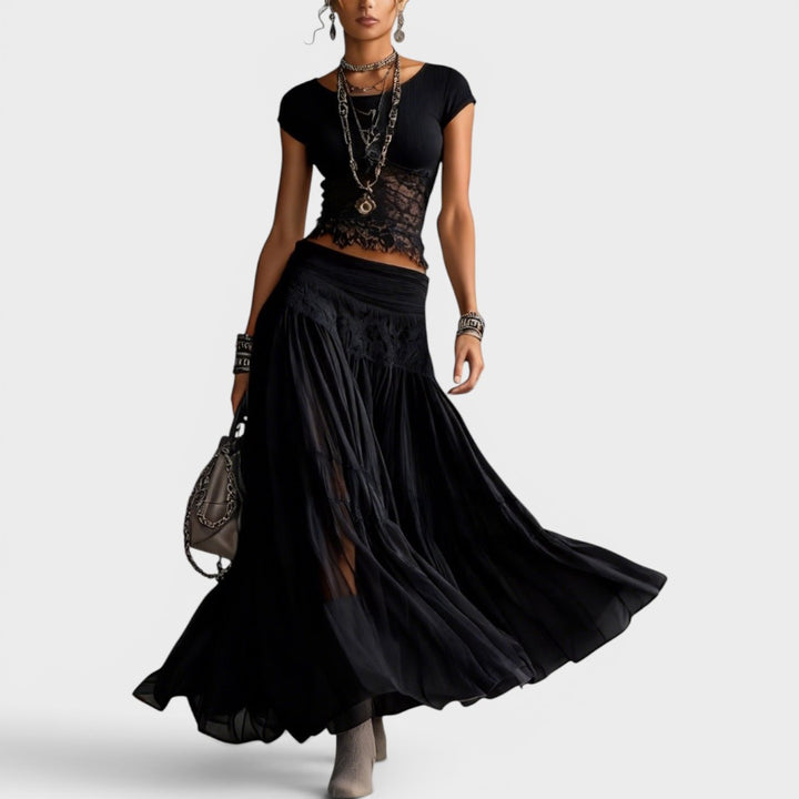 Seraphine | Bohemian Lace Maxi Set