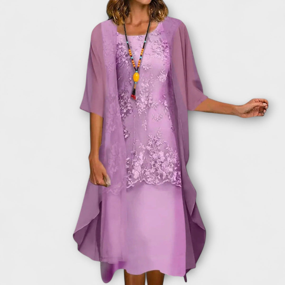 Aurora - Elegant Two-Piece Chiffon Dress