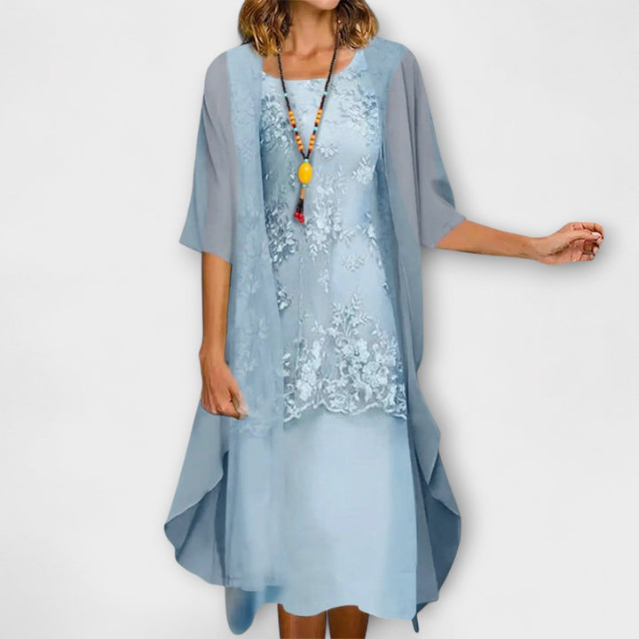 Aurora - Elegant Two-Piece Chiffon Dress