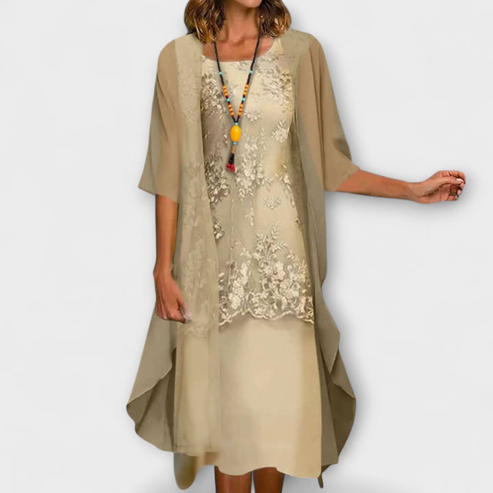 Aurora - Elegant Two-Piece Chiffon Dress