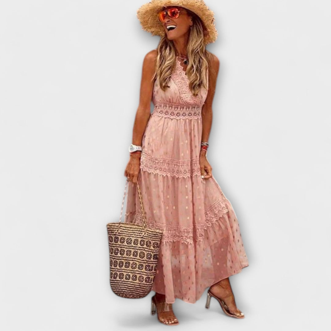 Aurora - Maxi Dress with Boho Lace