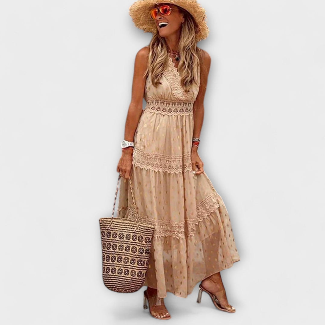 Aurora - Maxi Dress with Boho Lace