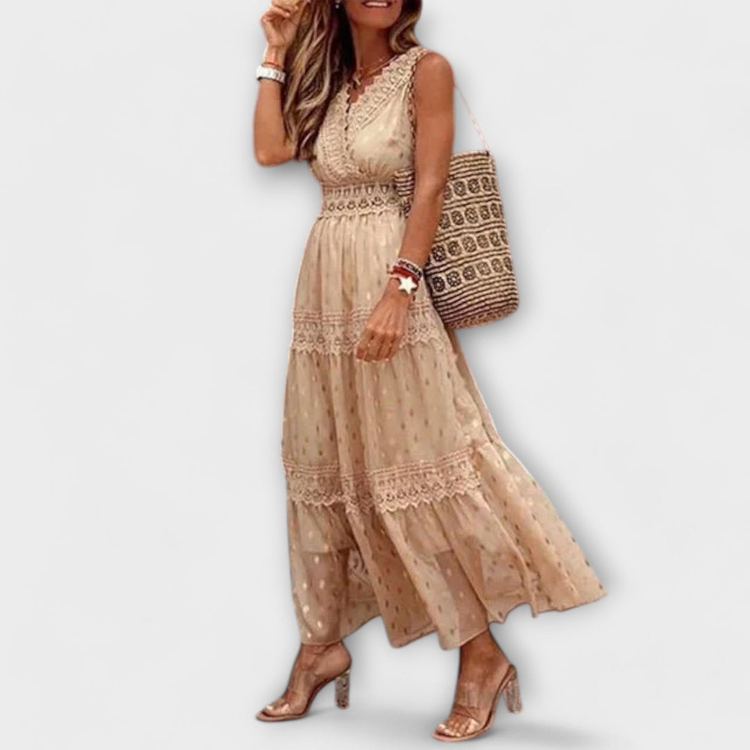 Aurora - Maxi Dress with Boho Lace
