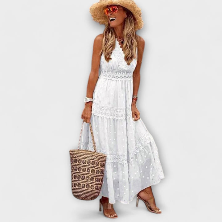 Aurora - Maxi Dress with Boho Lace