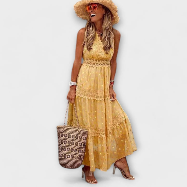 Aurora - Maxi Dress with Boho Lace