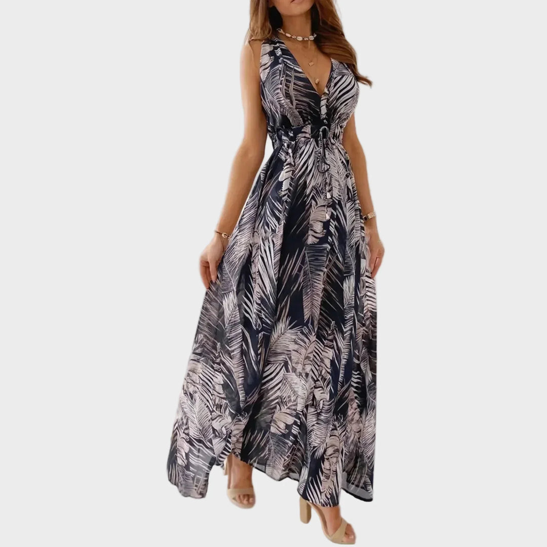 Amanda | Tropical Print Maxi Dress