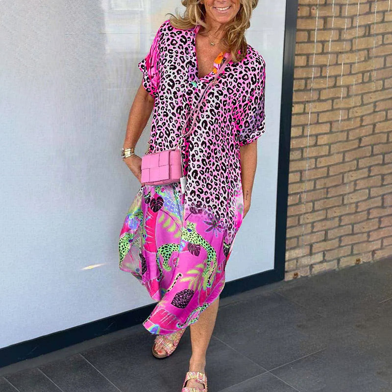 Amelia | Colorful Leopard breathable Dress